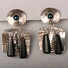 Сребърни висящи обици